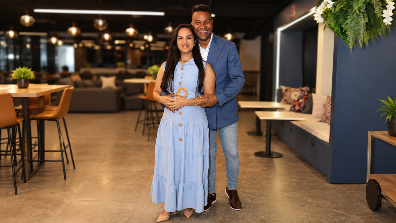 Cleidison Bomfim e convidada em um dos encontros do LIDI Talks Club